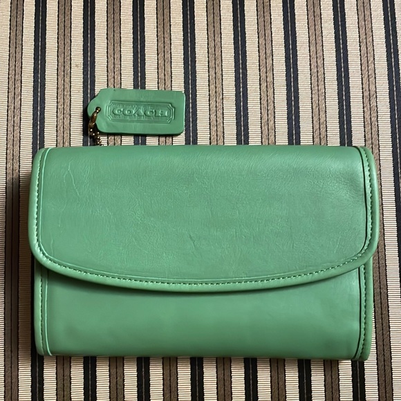 Coach Handbags - Vintage coach Envelope swing wallet 4873 leaf  -  VERIFIED AUTHENTIC